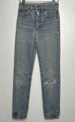 Vintage Edwin London Slim High Rise Denim 27x30 Distressed *Guitarist Estate LA