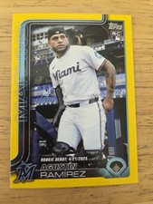 2025 Topps Update #US332 Agustín Ramírez Yellow Border Marlins RC