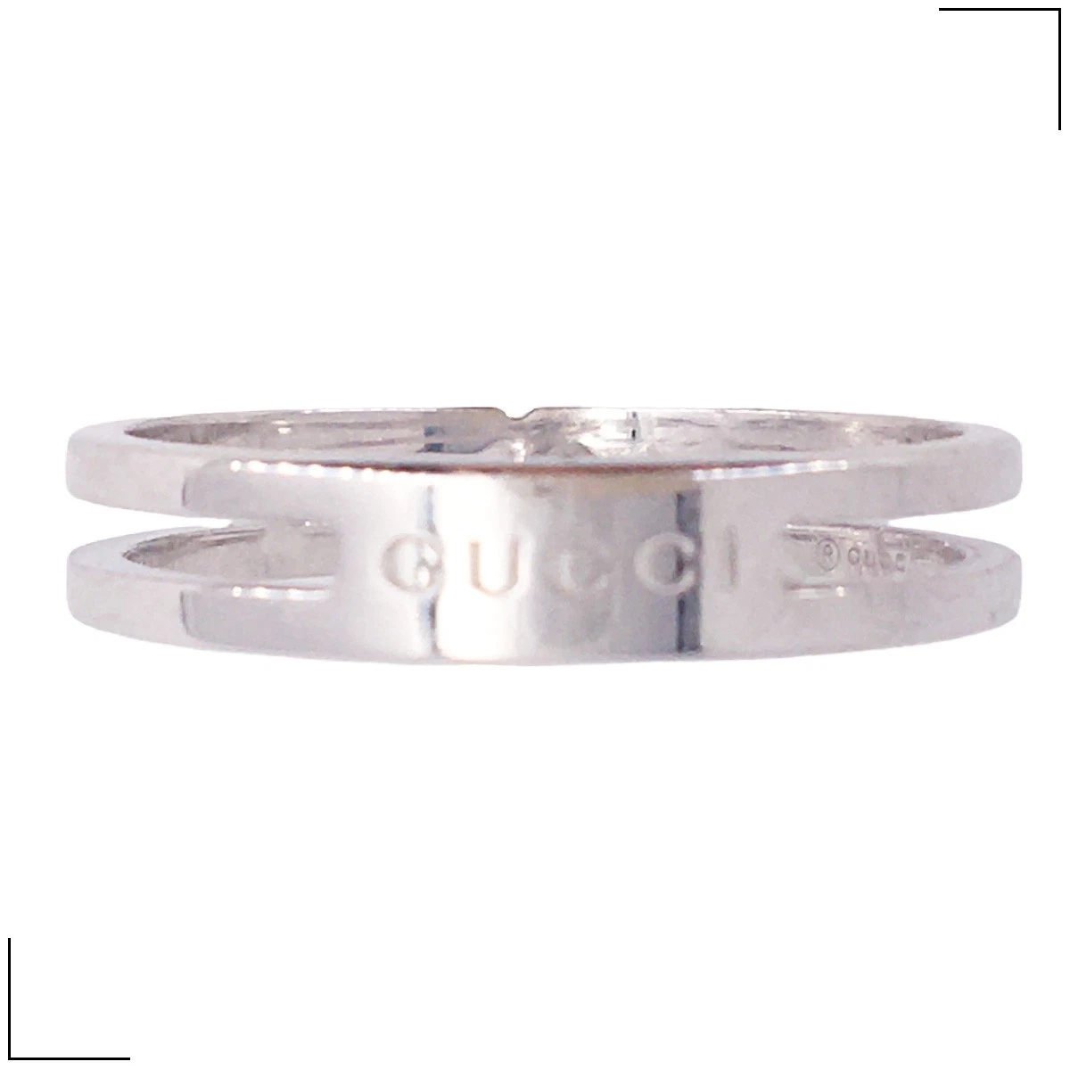 Bague Gucci en or blanc 18 carats US7,5 bijoux de luxe