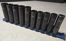 Matco Tools SBDPMA10R 10pc 3/8" Drive Metric Deep Pro Non-Slip Impact Socket Set