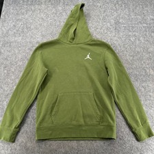 Nike Jordan Flight Pullover Hoodie Sweatshirt Green Youth XL 13-15 YRS