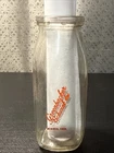 Vintage Antique 1/2 Pint Glass Milk Bottle Greenbacker Schwink Dairy