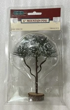 Lemax 6" Mountain Pine w Wooden Base Miniature Village Accessory VINT. NEW 74175