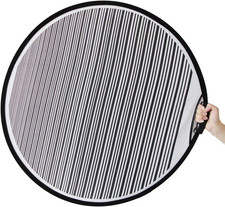 80Cm Circular Striped Flexible Foldable PDR Lined Light Reflector Board Dent Pan