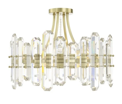 Crystorama Lighting Group BOL-8884 Bolton 4 Light 21"W Semi-Flush - Brass - Picture 1 of 12