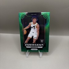 2024-25 Panini Prizm Isaiah Collier Emergent #1 Prizm Green