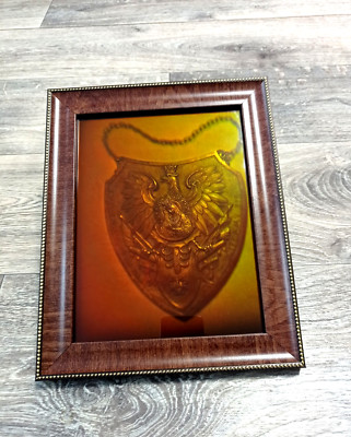 Vintage Magic Glass DCG Antique Hologram Regimental Badge Icon 3D Art 1980s