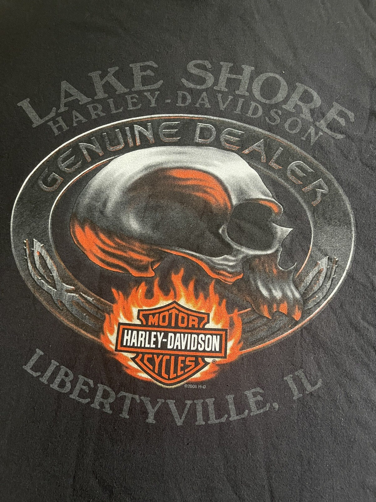 Harley Davidson Black USA Lake Shore Libertyville Ill… Gem