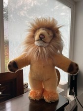 Steiff Soft Lion Yello Dralon Plush 30cm 12in ID Button Tag 1970s Vintage