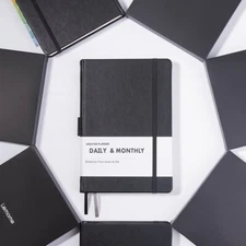 Premium UNDATED Daily  & Monthly Planner (Black)