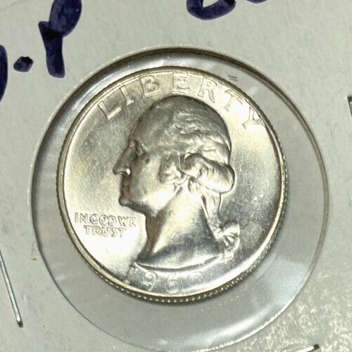 1960 Washington Quarter BU+ 90% Silver 12.01