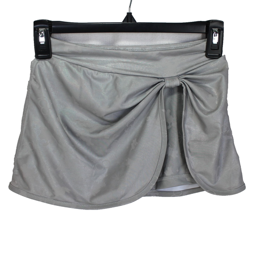 Disney 100 Years Skort Girls Size 7/8 Shiny Gray Pull On Shorts with Skirt