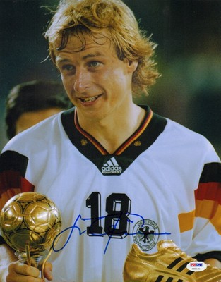 JURGEN KLINSMANN SIGNED AUTO'D 11X14 PHOTO PSA/DNA COA USMNT