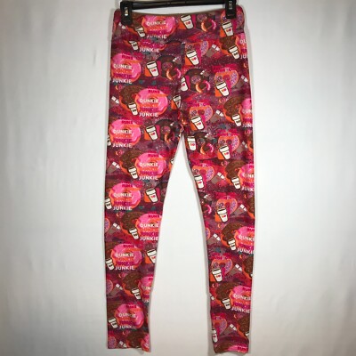 TL Clothing Treasure Lilly Dunkin Donuts Women's One Size Pink Leggings  NWOT