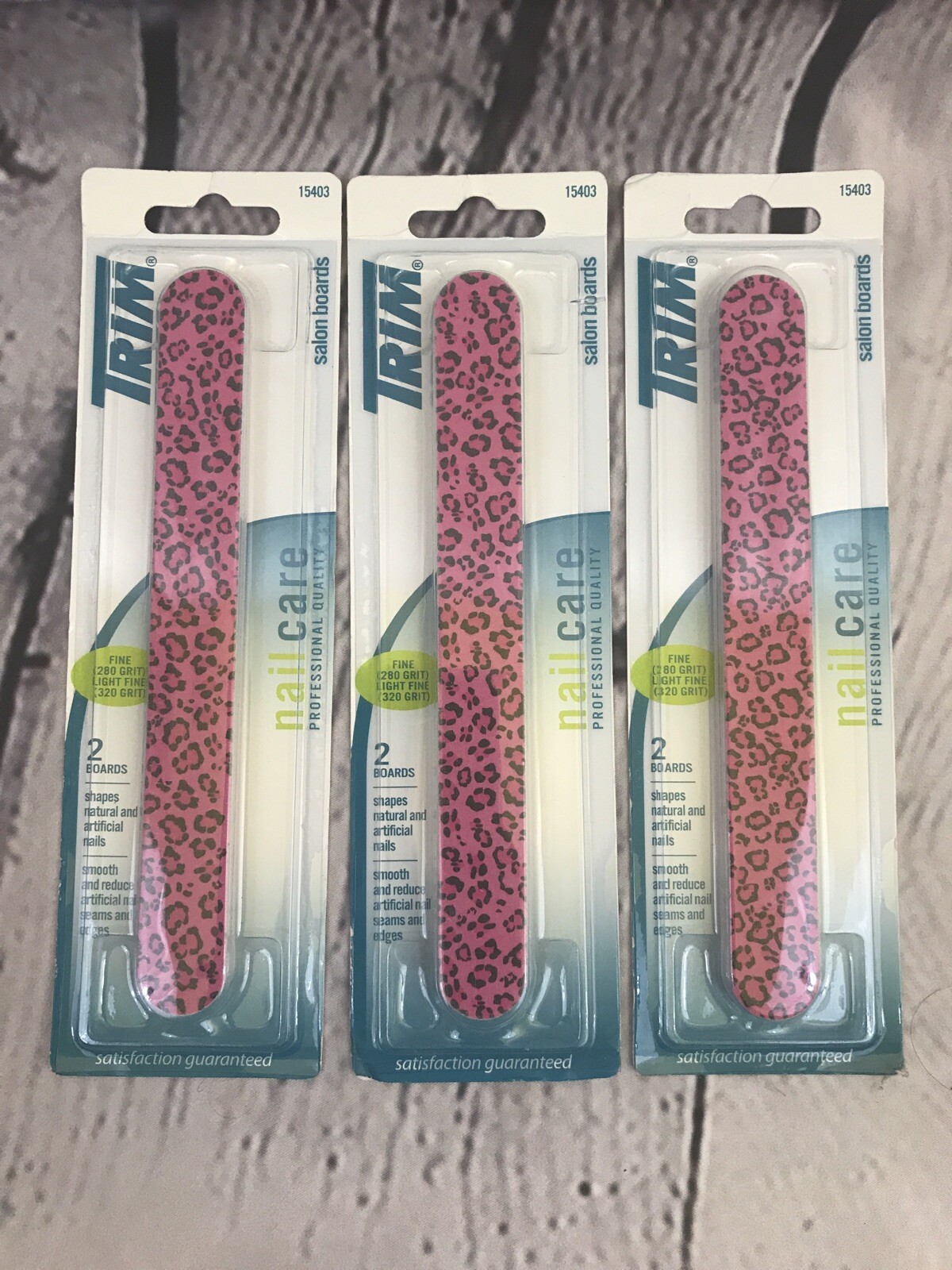 Lot Of 3 - Trim Salon Emery Boards, 2 Per Pack, Professional Quality Nail Care