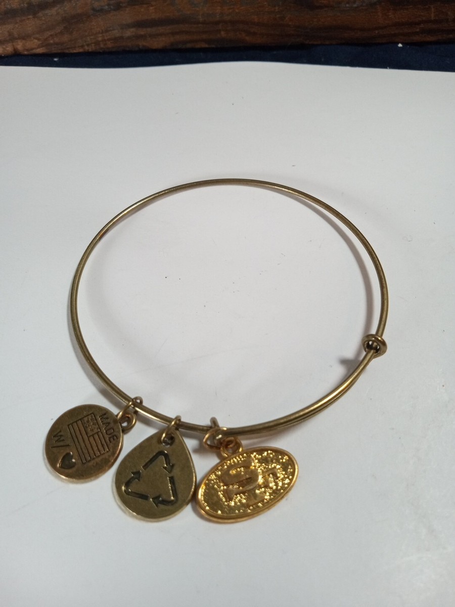 San Francisco 49ers Gold Tone Alex Ani Style Bracelet