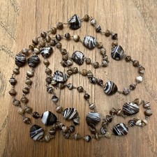 Ancien collier sautoir en perle de verre de Murano vintage