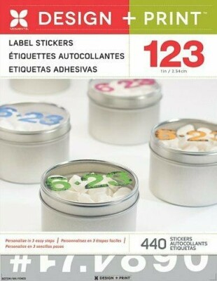Momenta DESIGN + PRINT Label Stickers - NUMBERS - 440 Labels