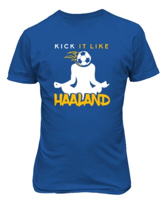 Kick It Like Haaland Football Fire Ball Star Player Unisex T-Shirt