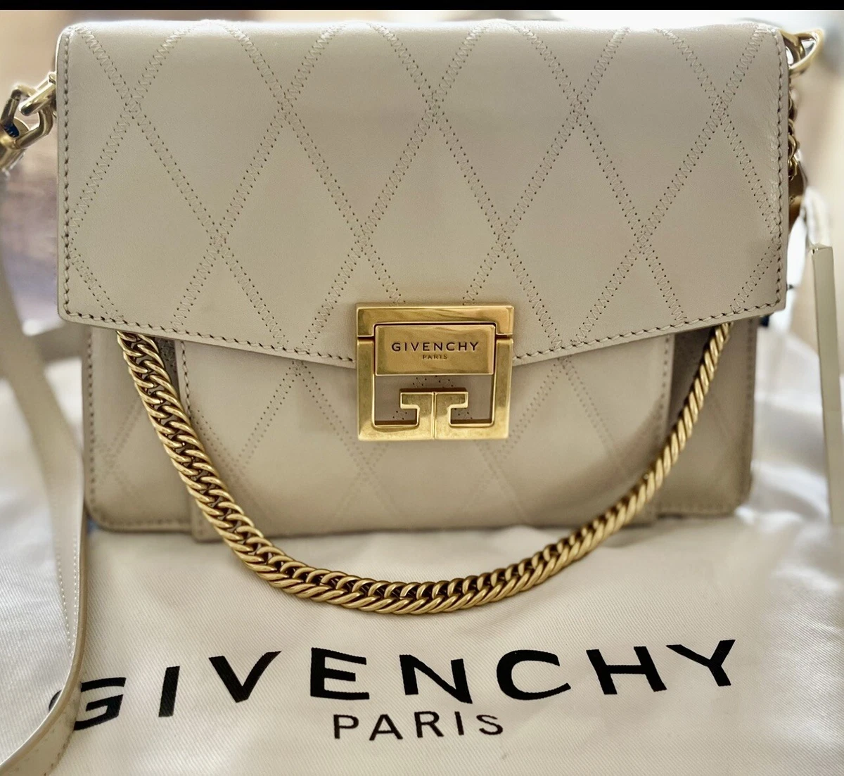 New Givenchy Natural Leather 'GV3' Small Crossbody Bag - retails