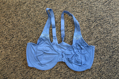 New Wacoal Soft Embrace Front Close Racerback Bra - Size 36D - Blue - # 851311
