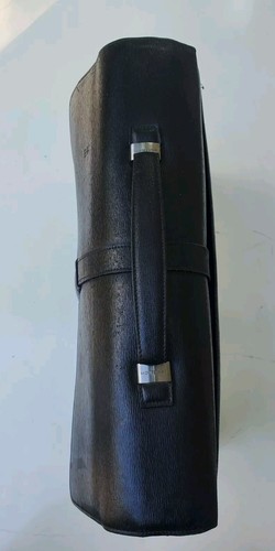 MONTBLANC Westside double gusset briefcase Leather Business Black Bag FS JP - Picture 5 of 16