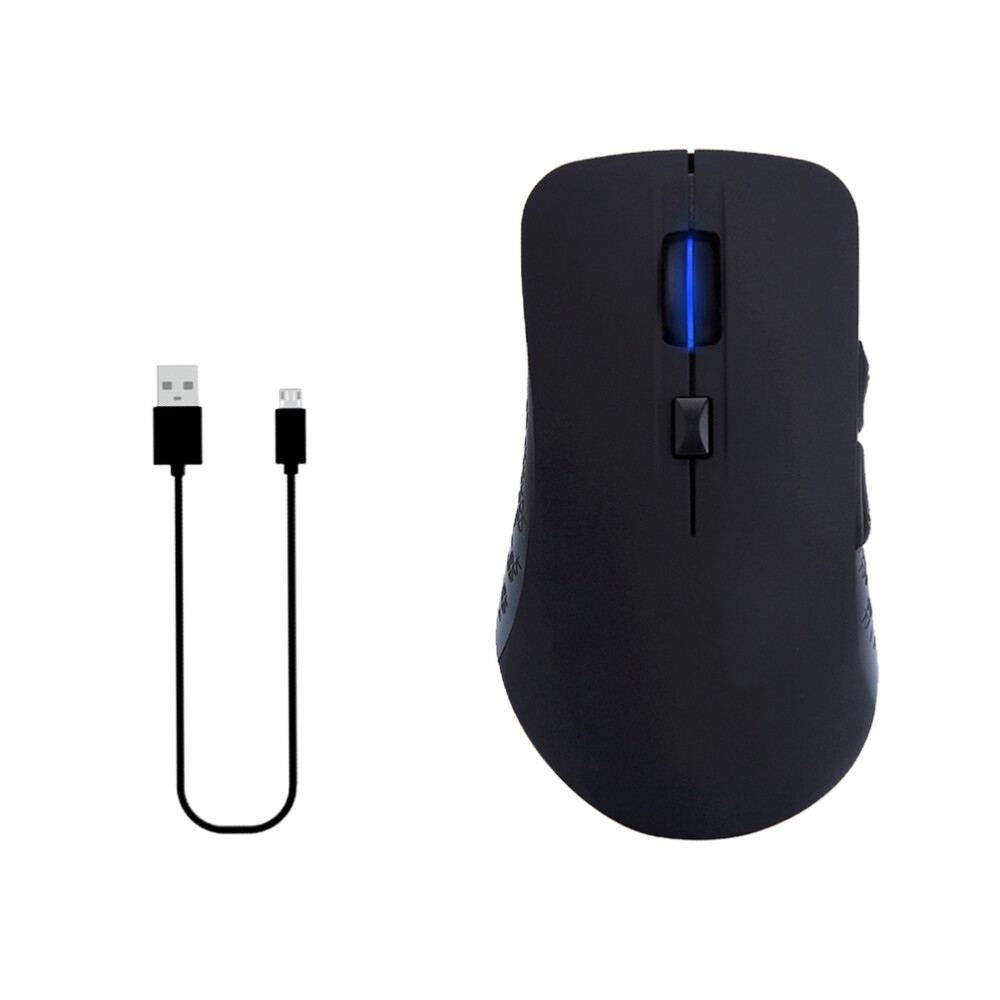 1PC Dual Mode 5.0+2.4G Wireless Rechargeable Mouse in Black