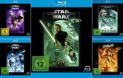 Star Wars 4-6 (Teil 4+5+6) + Solo + Rogue On - A Star Wars Story    | 10-Blu-ray
