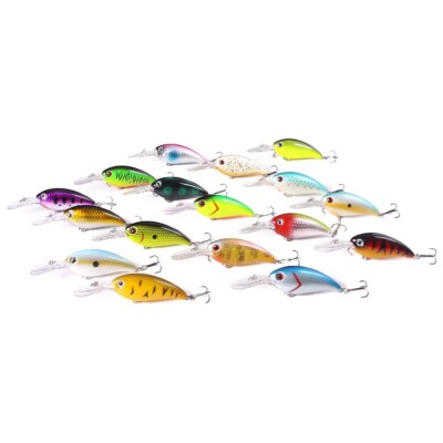 Crank Bait Rattle Trap Bass Fishing Lure Trolling Deep Dive Wobble