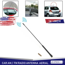 16" Antenna Aerial AM / FM Radio Replacement Car Auto Roof Mast Whip Universal
