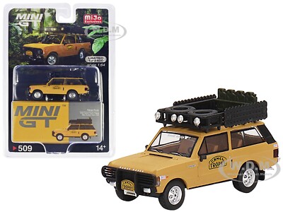 RANGE ROVER W/ROOFRACK CAMEL TROPHY-TEAM USA 1982  1/64 DIECAST MINI GT MGT00509
