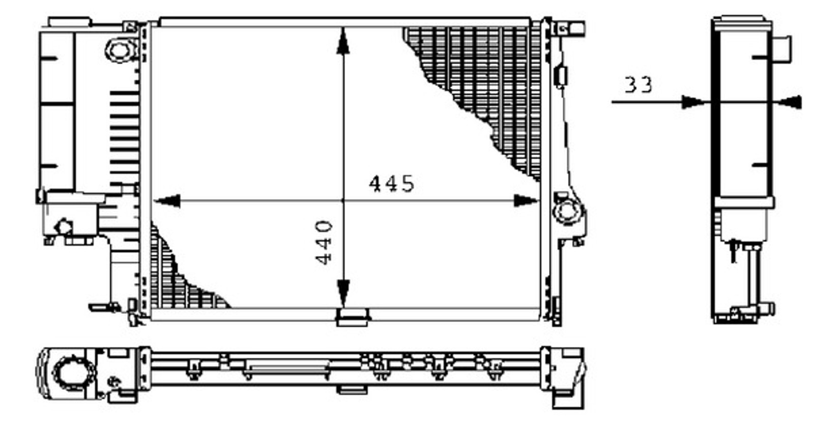 Radiateur de refroidissement pour BMW E30 et E36 moteurs essence de 1990 à 1999