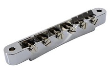 USA ABR-1 Tune-o-Matic Bridge w/ notched titanium saddles - Chrome - BRIDGE ONLY
