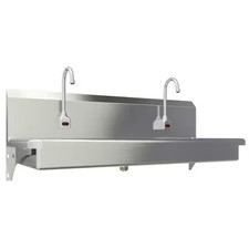 Sani-Lav 5A2a-0.5 Wall Mount, 2 Hole, Sensor, Silver, Wash Station