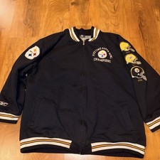 Reebok NFL Pittsburgh Steelers 5 Time Super Bowl Champions Jacket Size 2XL