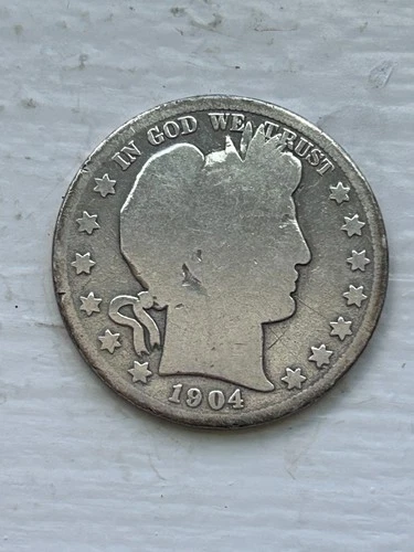 1904-O Barber Half Dollar Tougher Date Coin was Cleaned
