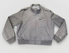 Vintage 80  s Members Only Wool Bomber Jacket Men  s Size 16 Heather Gray Zip