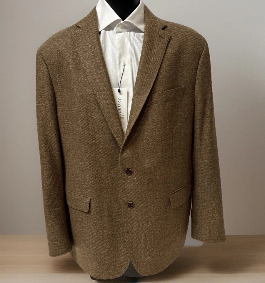 Chaqueta J. S. Harris Kinkades Fina Solbiati Lana Lino Seda Taupe Para Hombre 48R Taupe Foto 4 de 4
