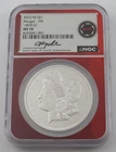 1878-CC Morgan Silver Dollar 2023 Fiji .999 Silver NGC MS70 David Ryder Signed
