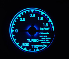 Trust Greddy 60mm Mechanical Boost Gauge White 1.5 Bar Blue Led R34 S15 Supra Fd