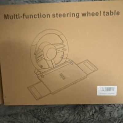 Multi-Function Steering Wheel Table Lap Desk for Car Use - Brown Box