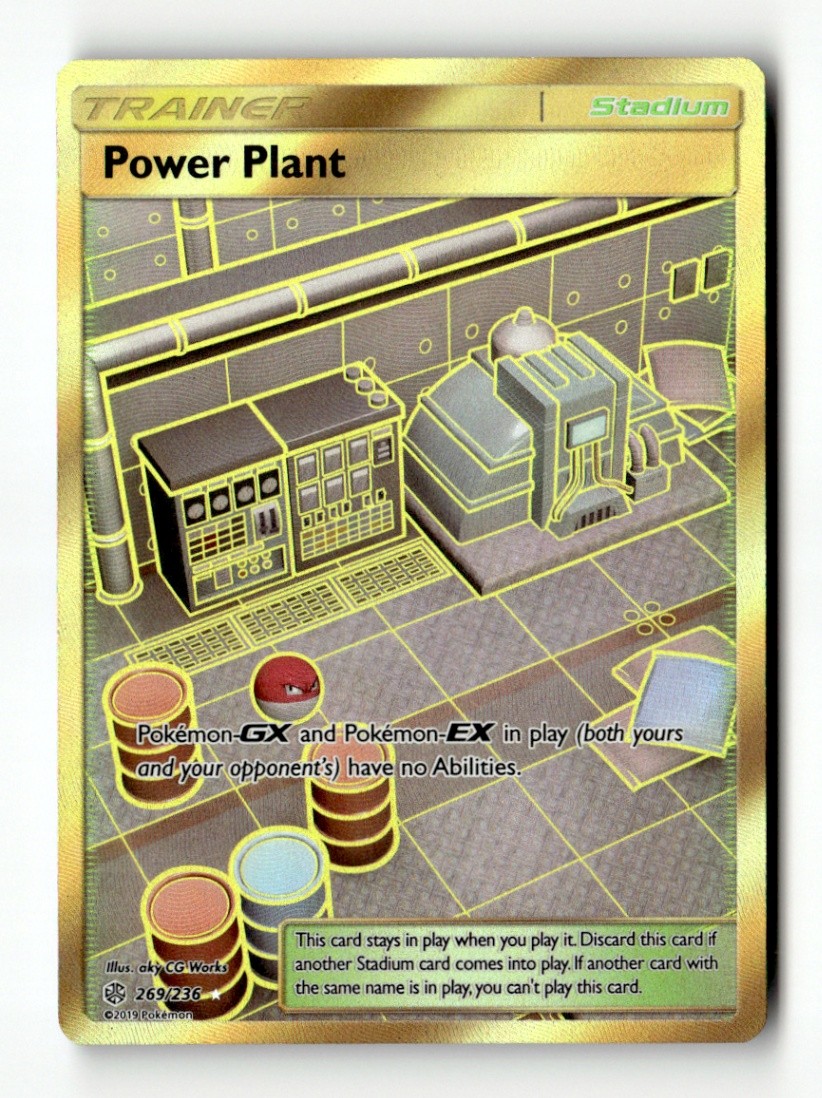 Power Plant (Secret) Secret Rare Holo SM - Cosmic Eclipse 269/236 NM Pokémon TCG
