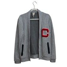 Hudson's Bay Olympic (2012) Canada Varsity Letterman Jacket Grey Red Mens Small