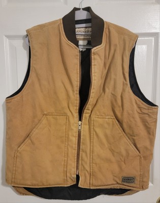 C.E. Schmidt Workwear Vest Width 22In Brown Canvas Sleeveless Chore Utility Men