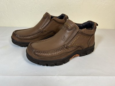 CAMEL CROWN Mens US10/EU44 Dull Brown Chukka Boots Loafers Hiking Leather Shoes