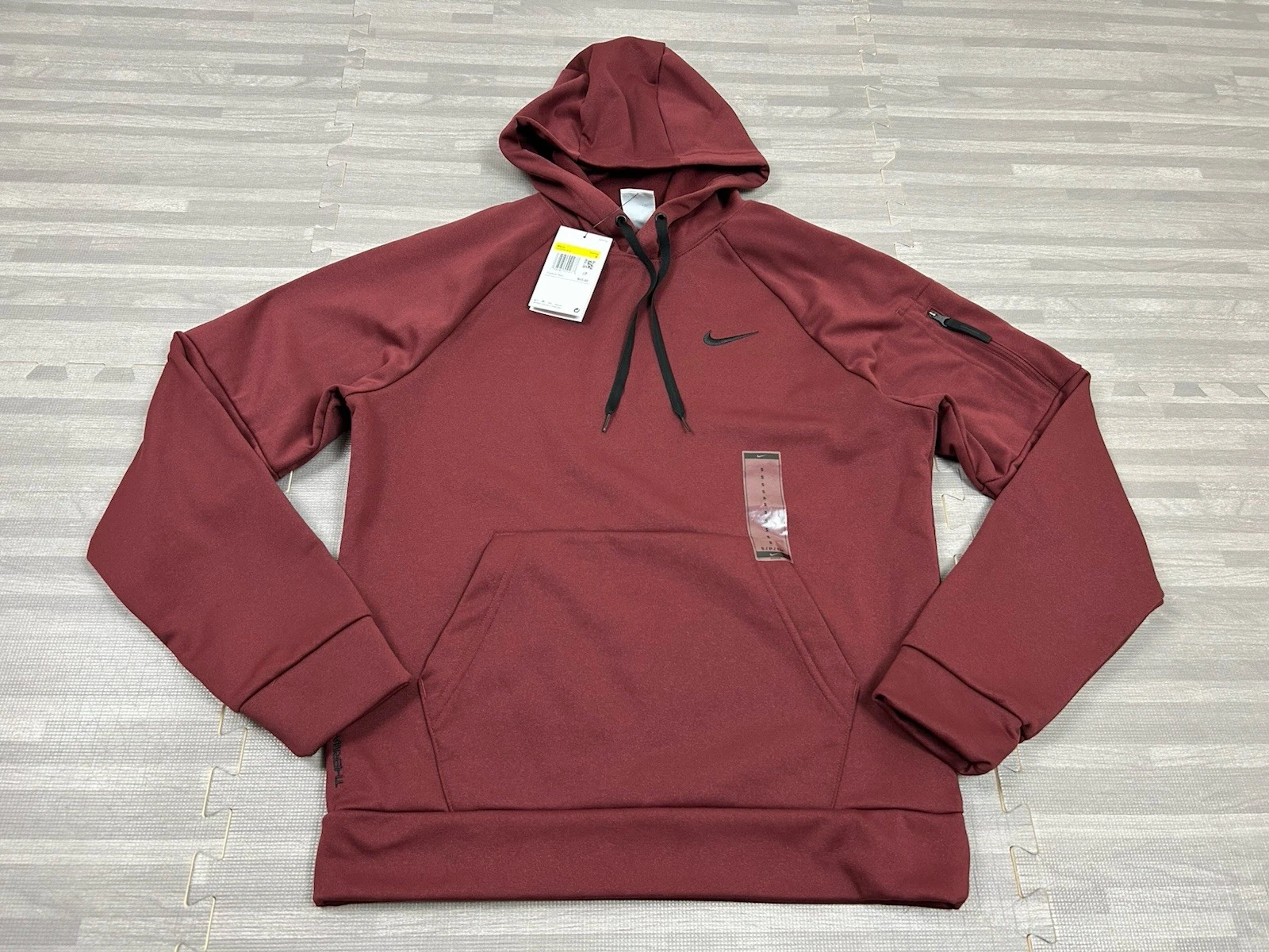 Nike Therma-FIT Hoodie Fittness Pullover Mens Size Small DQ4834 Burgundy $65