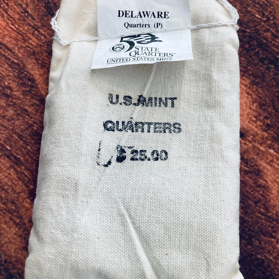 1999-P $25 Sealed Mint Bag of Uncirculated Delaware State Quarters. - Image 2 of 2