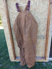 Vintage Carhartt Overalls 52x32 Brown Duck Union Made