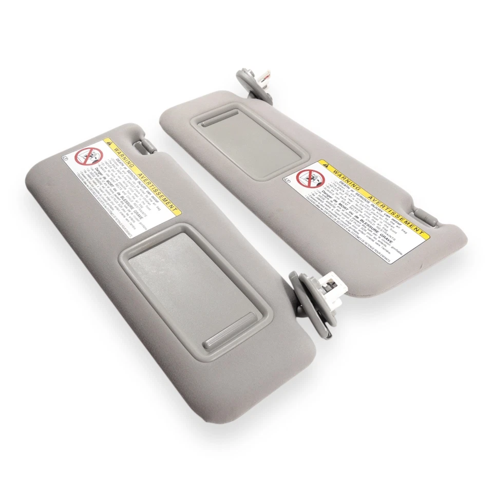 2006-2013 Lexus IS250 IS350 Driver & Passenger Side Sun Visor Pair Gray Lighted - Image 3 of 4