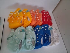 12 Alvababy Pocket Cloth Diapers with inserts- one size- babies under 12 pounds